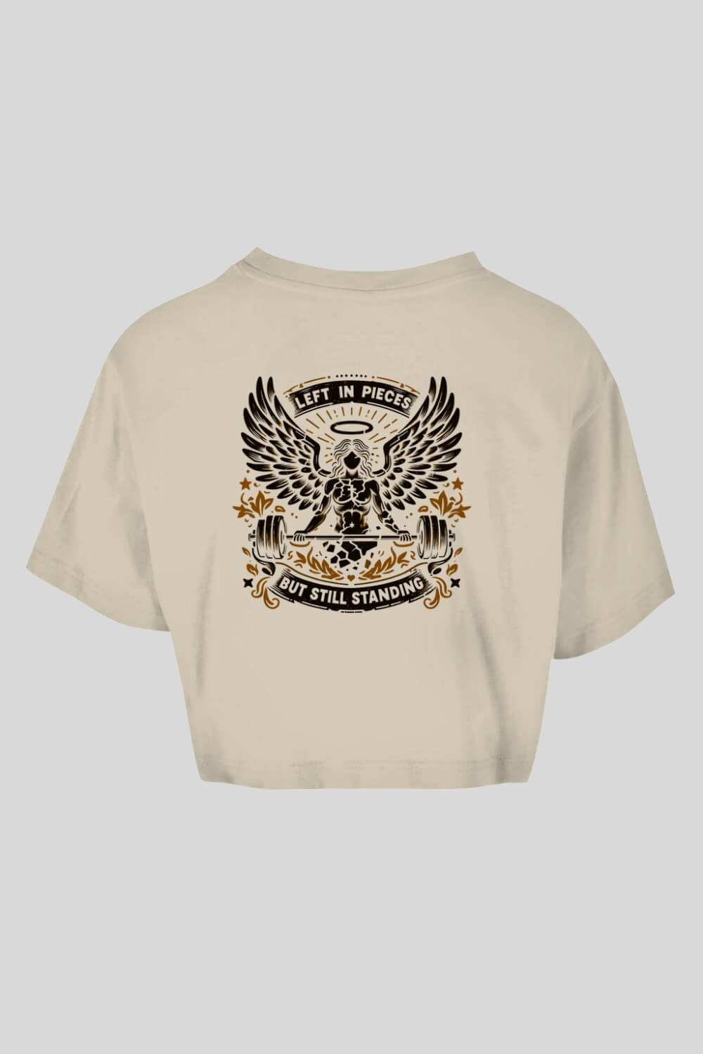 Rückansicht Angel Oversize Crop Top Sand für Frauen