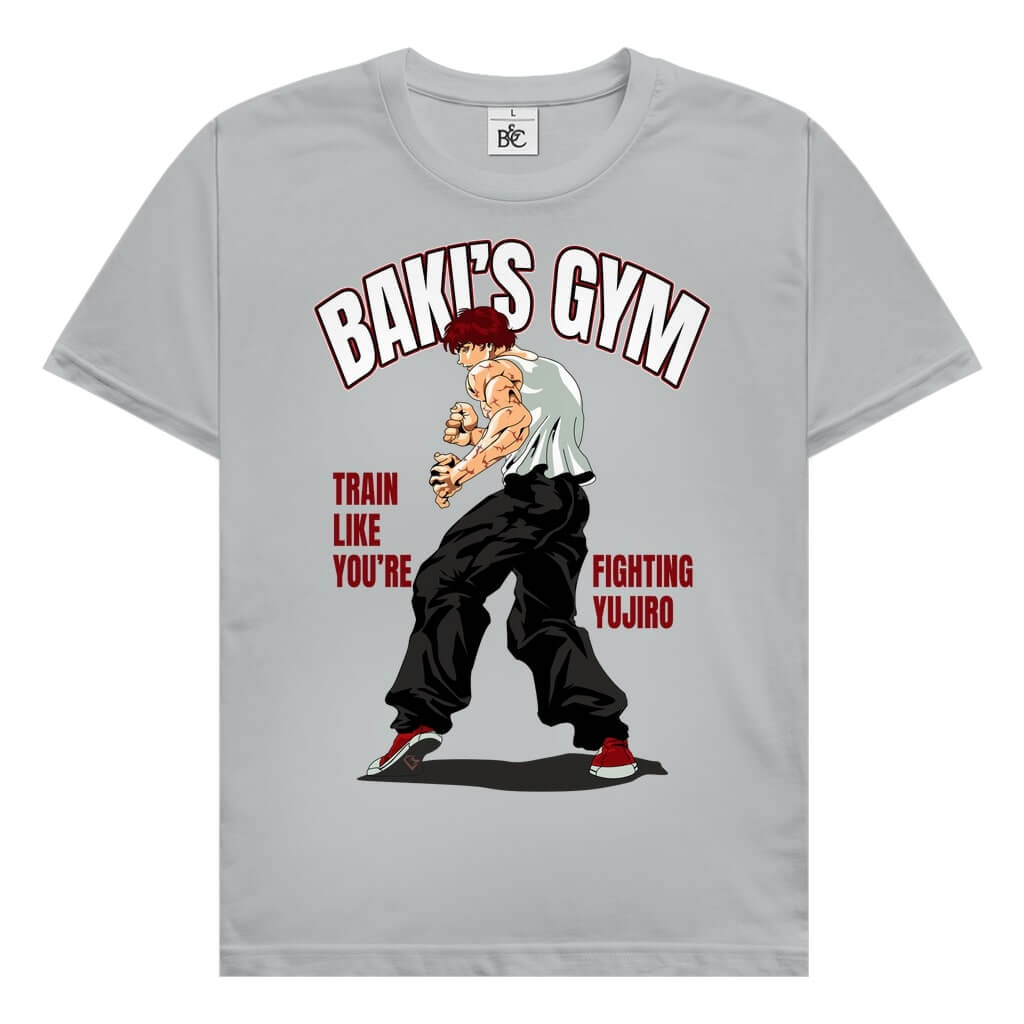 Frontansicht Baki T-Shirt Grey für Männer