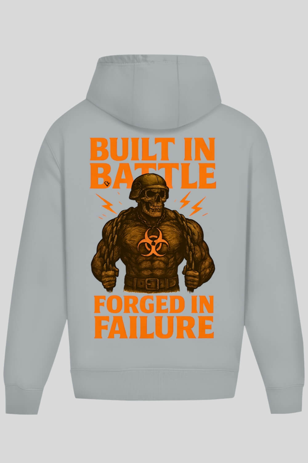Rückansicht Battle Oversize Hoodie Asphalt für Männer und Frauen