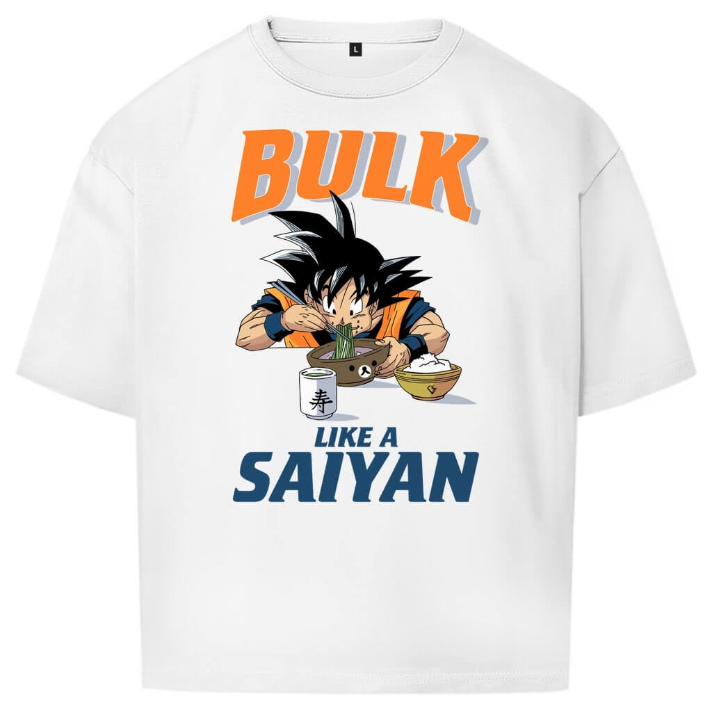 Frontansicht Bulk Oversize T-Shirt White für Männer und Frauen