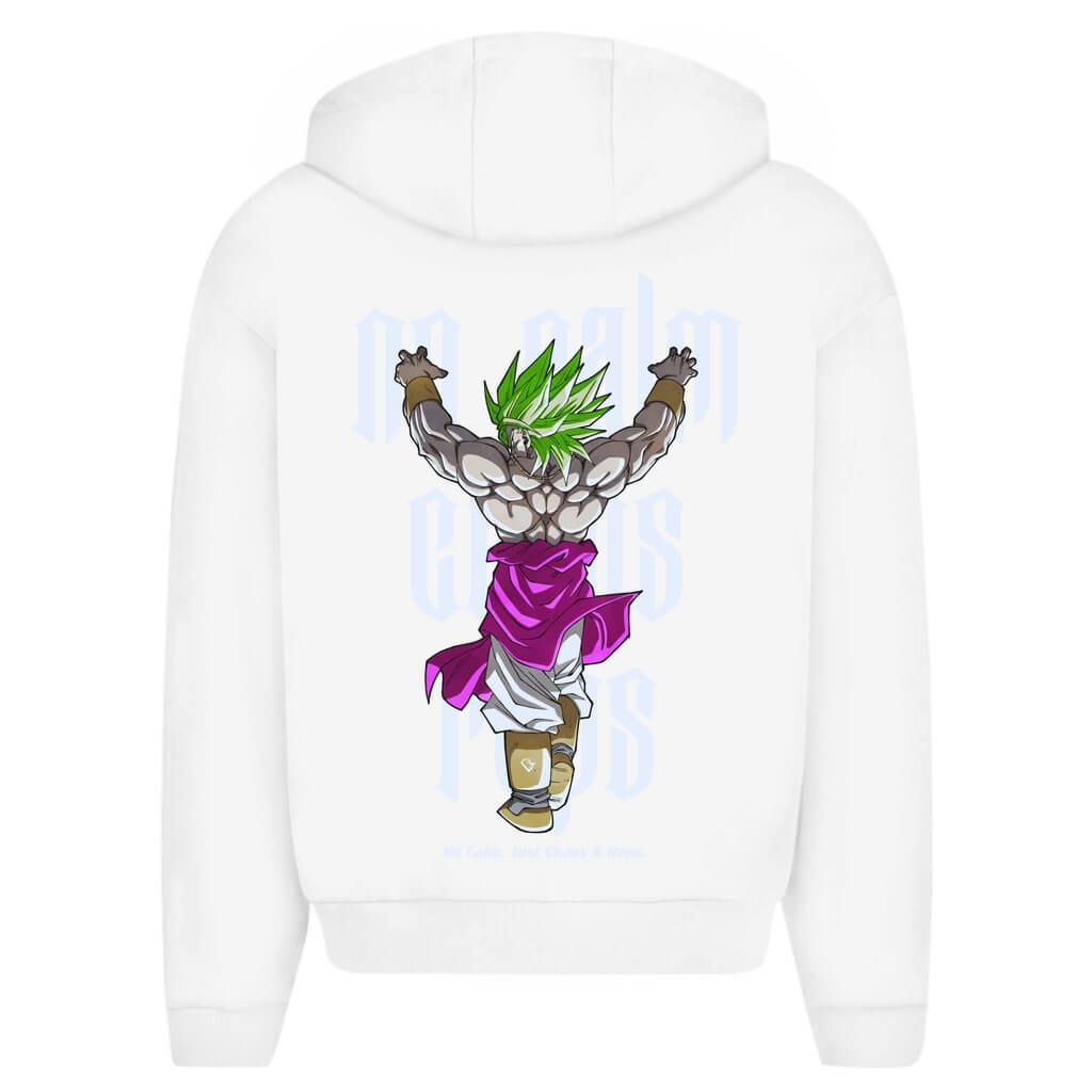 Rückansicht Chaos Oversize Zipper White für Männer und Frauen