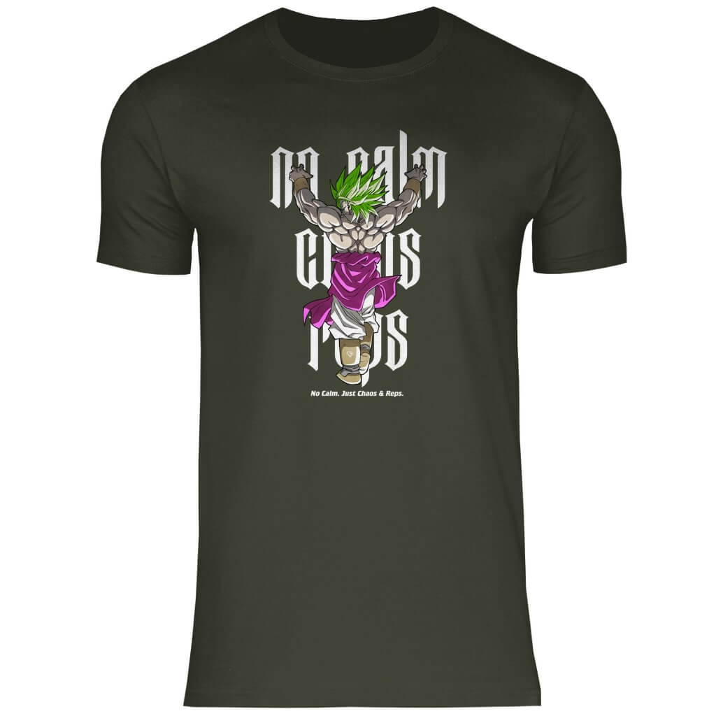 Frontansicht Chaos T-Shirt Khaki für Männer
