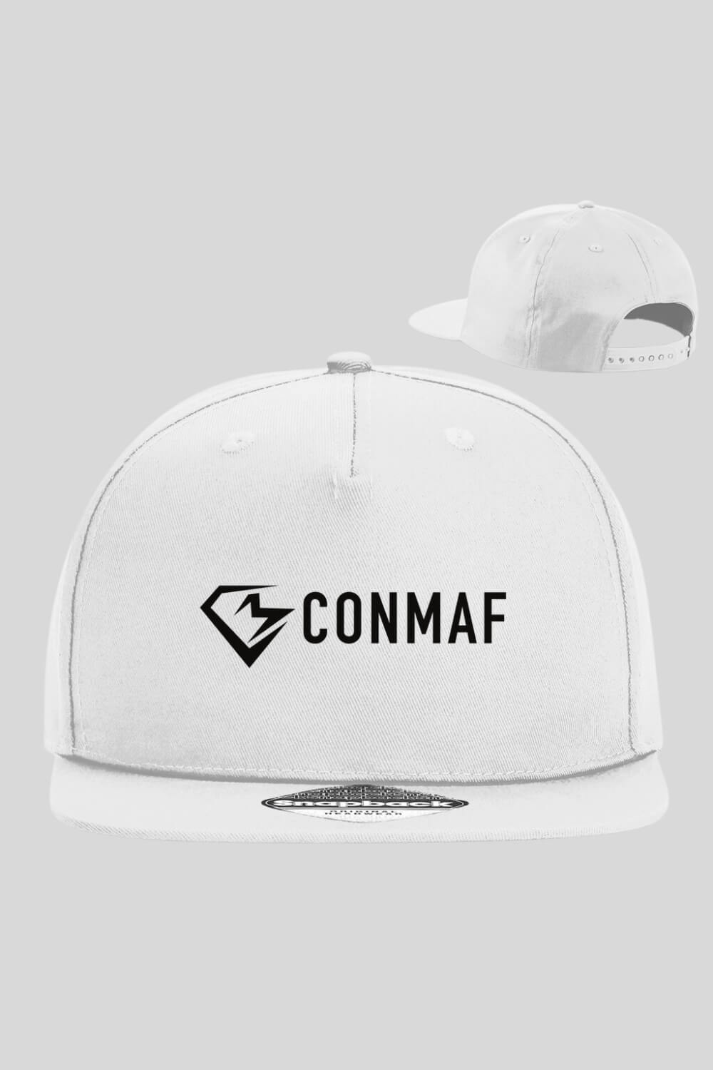 Frontansicht Conmaf Cap White Snapback für Männer und Frauen