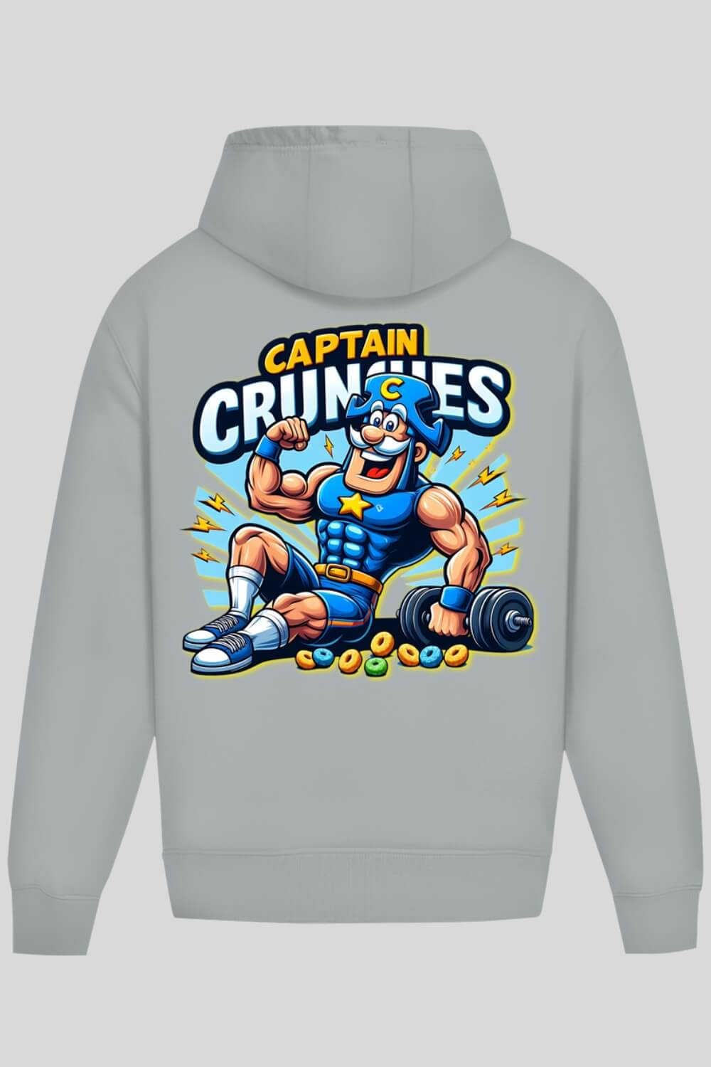 Rückansicht Cpt Crunches Oversize Hoodie Asphalt für Männer und Frauen