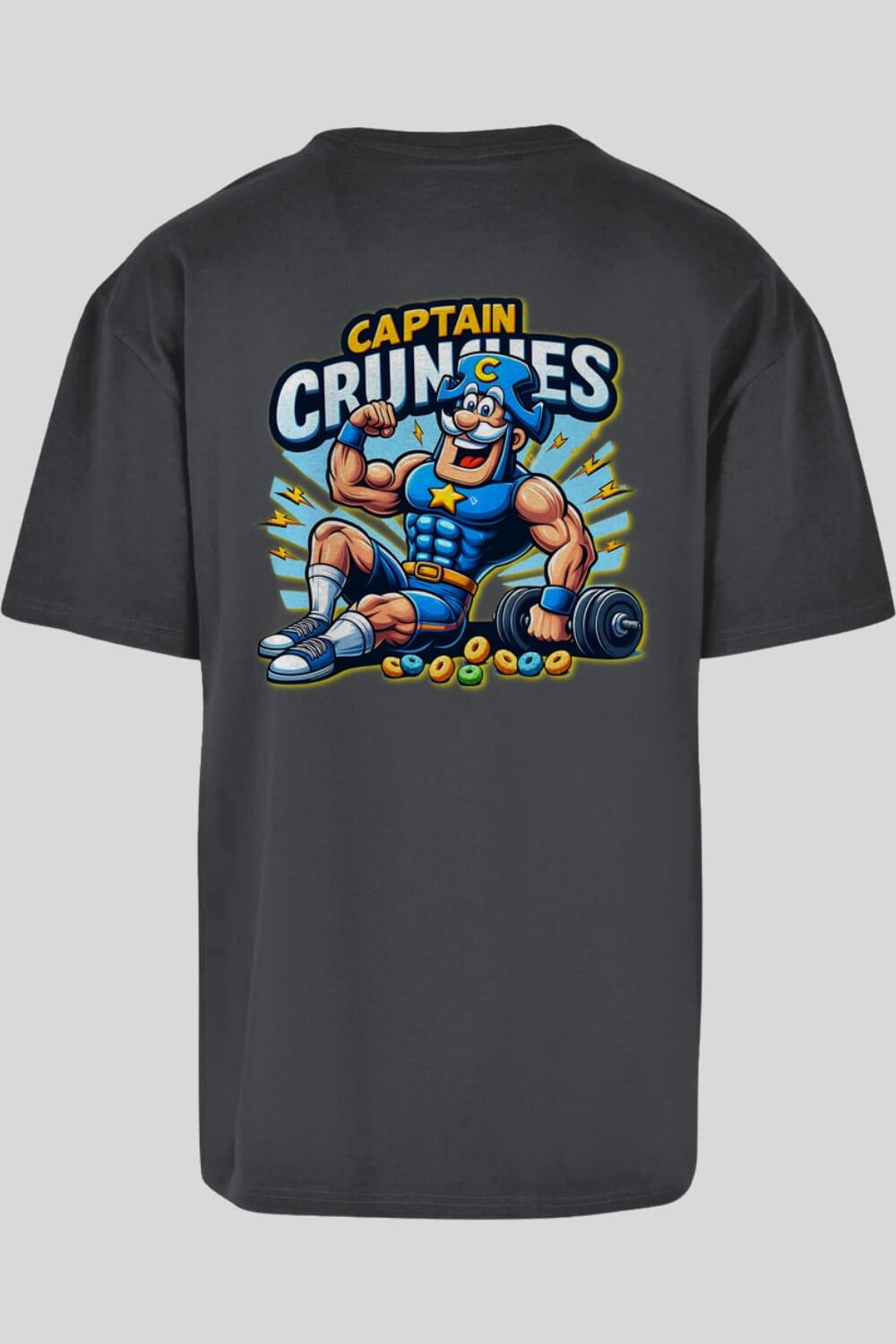Rückansicht Cpt Crunches Oversize T-Shirt Charcoal für Männer und Frauen