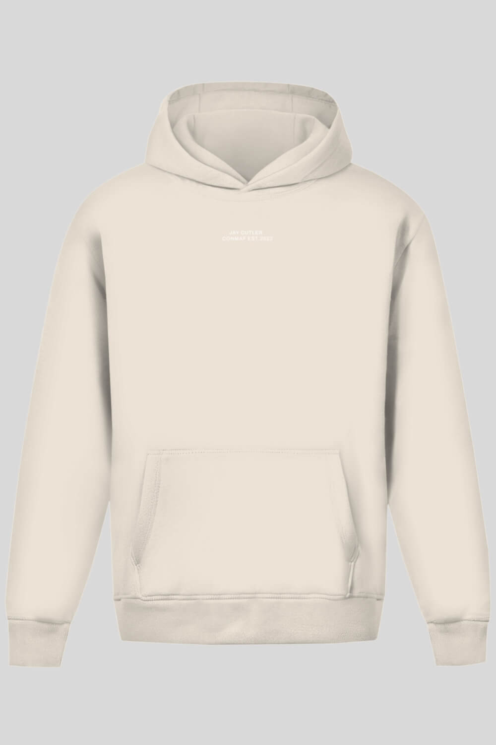 Frontansicht Done Hoodie Sand für Männer und Frauen