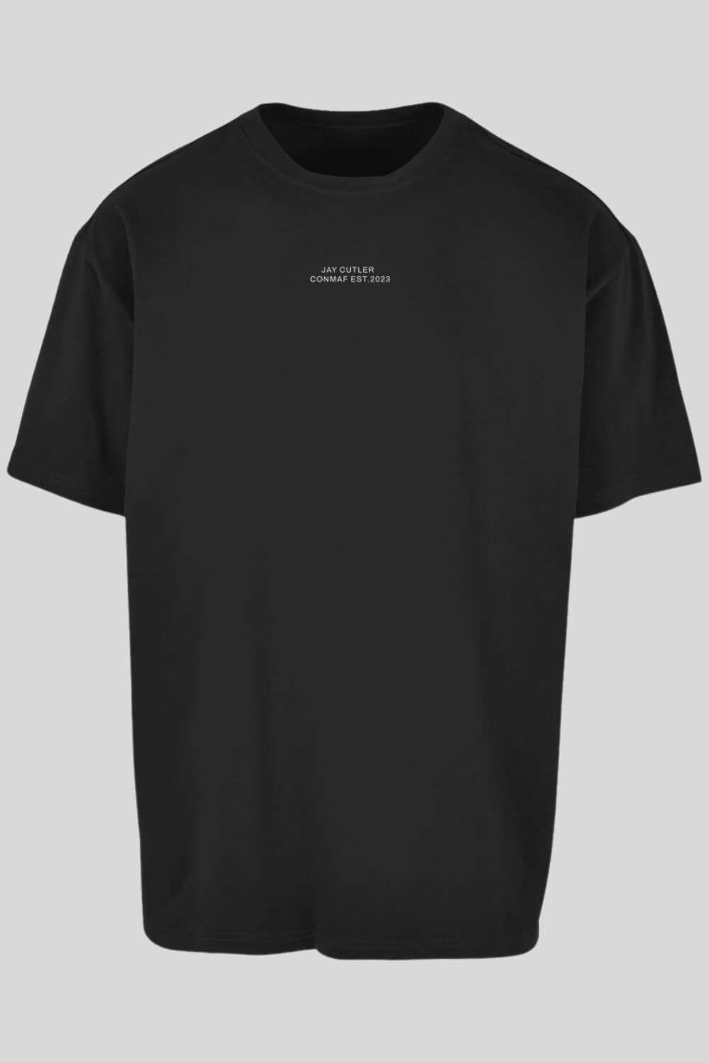 Frontansicht Done Oversize T-Shirt Black für Männer und Frauen