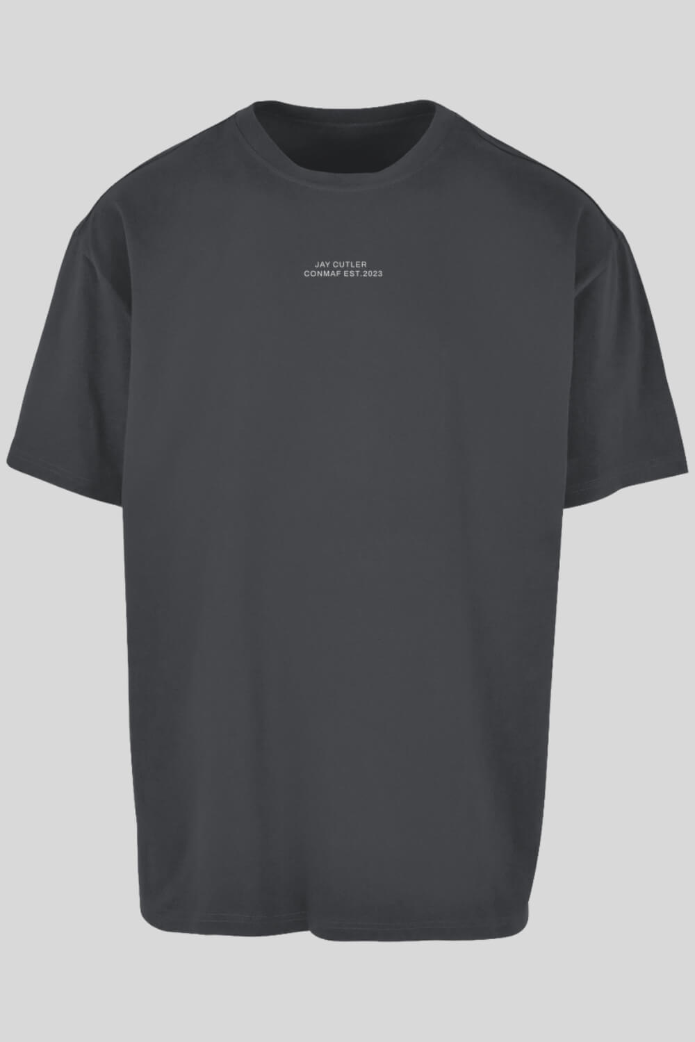 Frontansicht Done Oversize T-Shirt Charcoal für Männer und Frauen