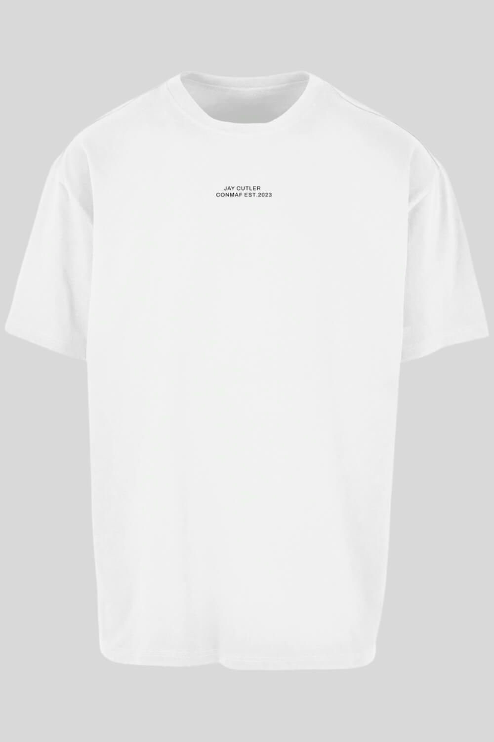 Frontansicht Done Oversize T-Shirt White für Männer und Frauen
