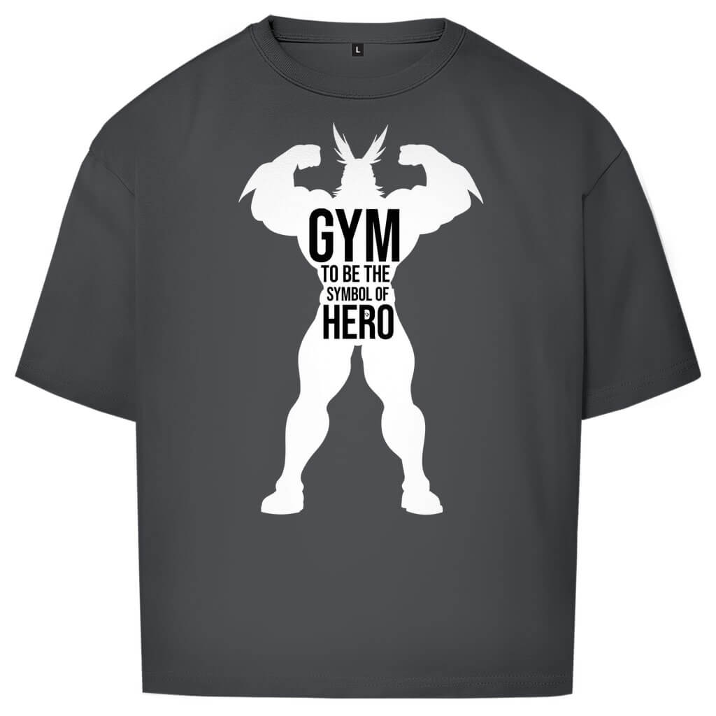 Frontansicht Hero Oversize T-Shirt Charcoal für Männer und Frauen