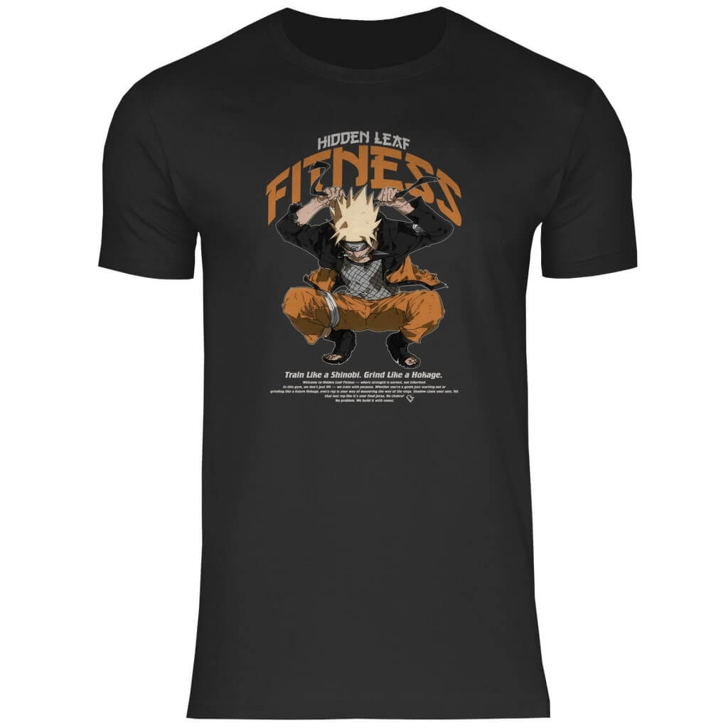 Frontansicht Hidden Leaf T-Shirt Black für Männer
