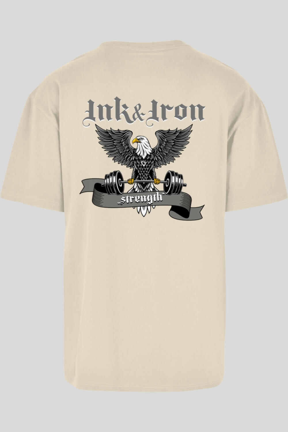 Rückansicht Ink&Iron Oversize T-Shirt Sand für Männer und Frauen