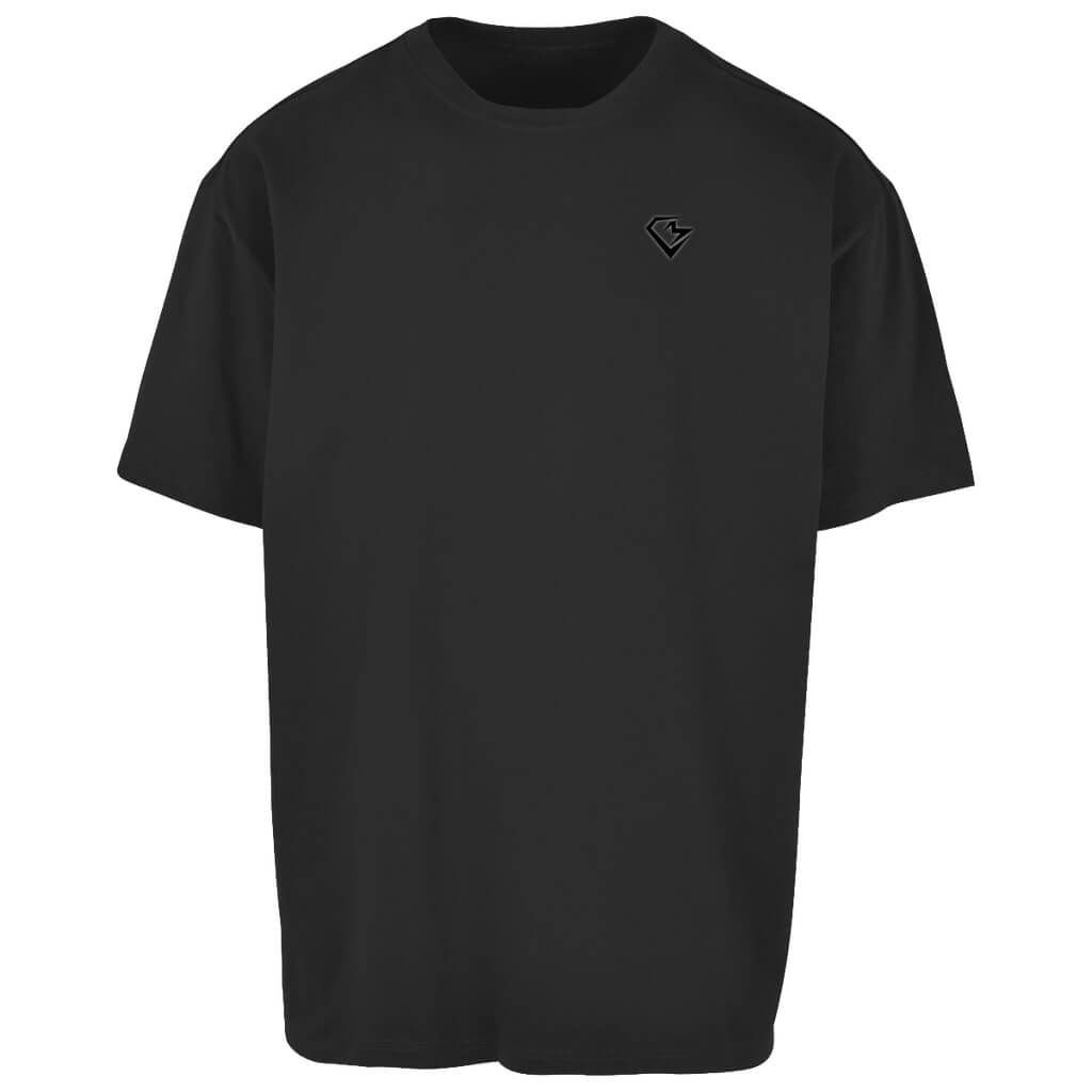 Frontansicht Iron Strength Oversize T-Shirt Black für Männer und Frauen