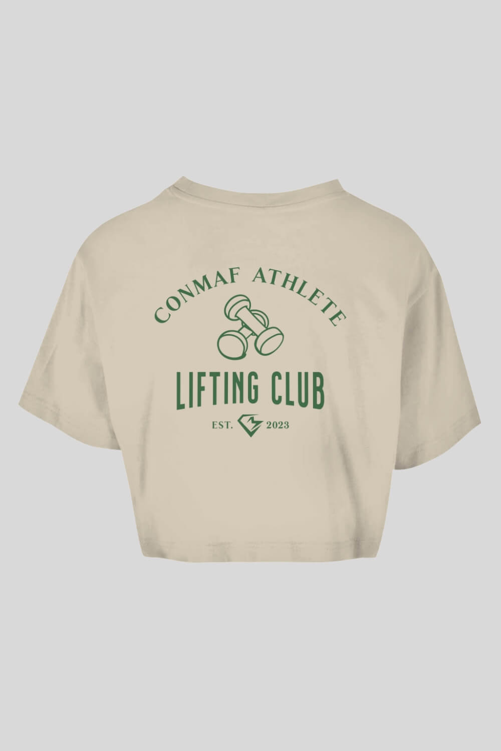 Rückansicht Lifting Club Oversize Crop Top Sand für Frauen