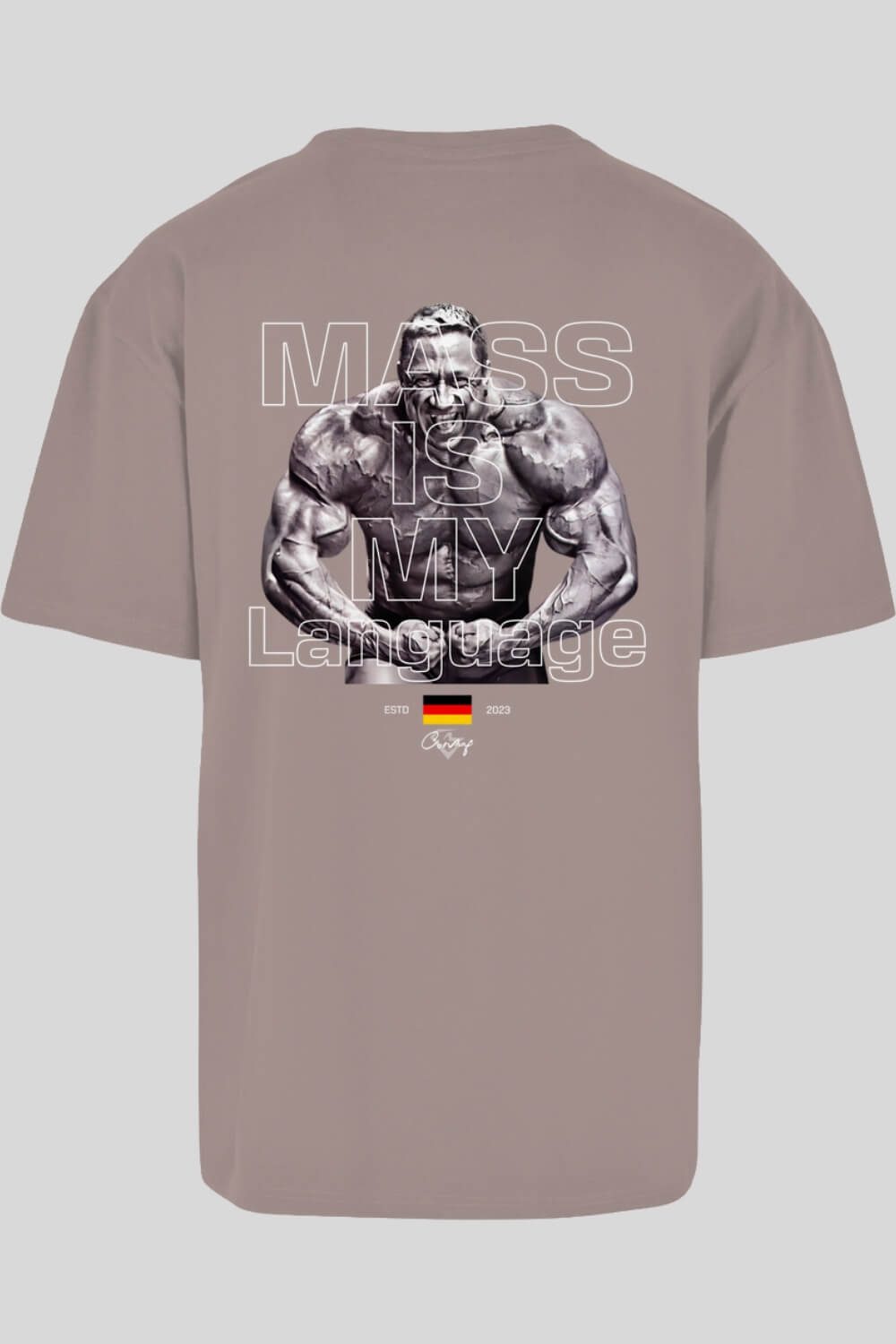 Rückansicht Mass Oversize T-Shirt Dusk Rose für Männer und Frauen