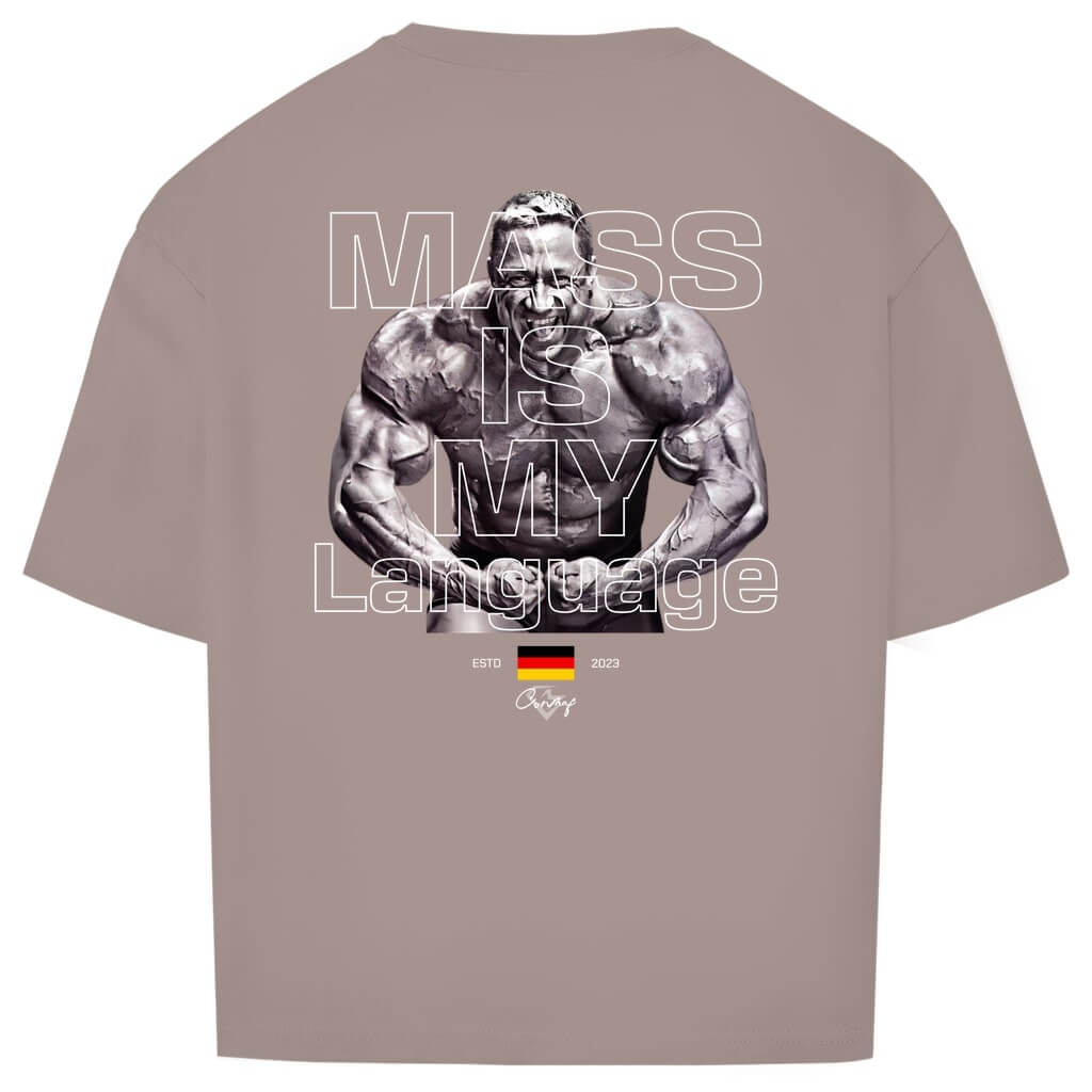 Rückansicht Mass Oversize T-Shirt Dusk Rose für Männer und Frauen