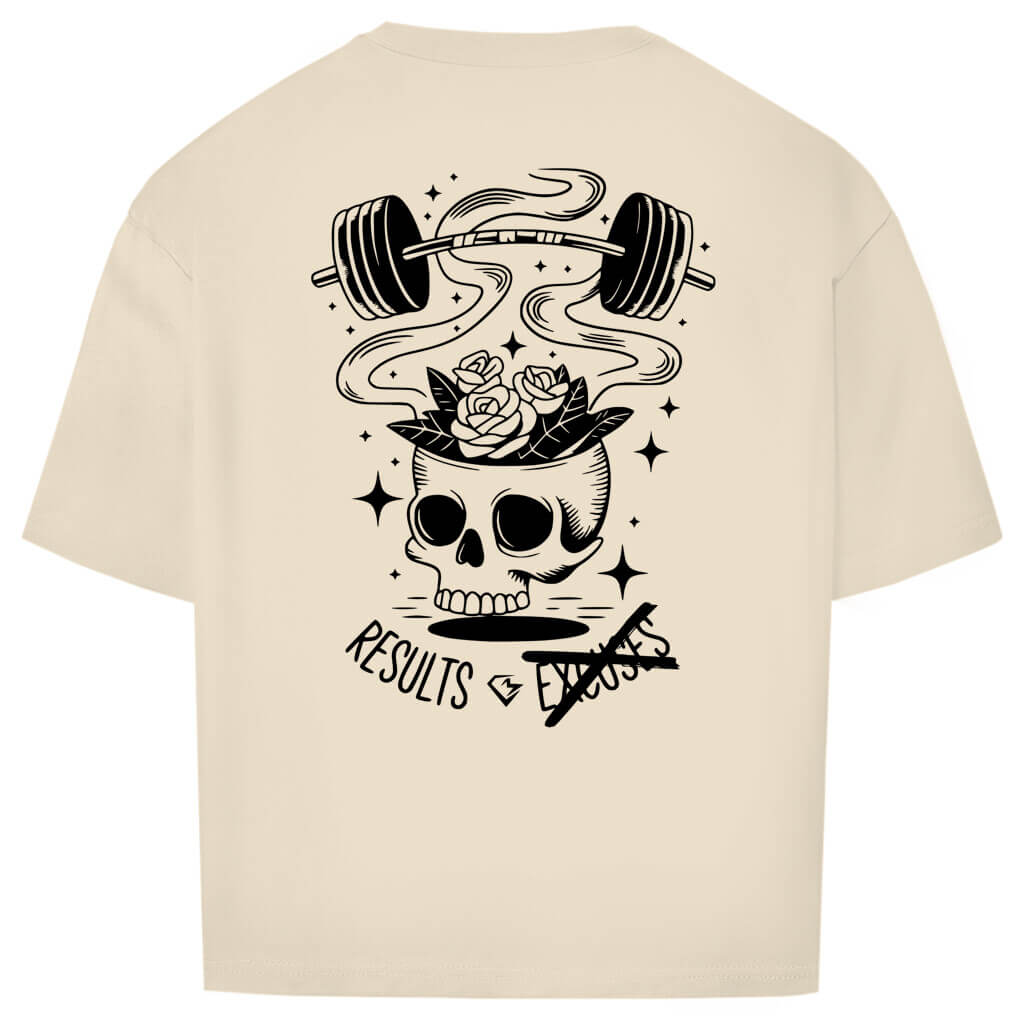 Rückansicht No Excuses Oversize T-Shirt Sand für Männer und Frauen