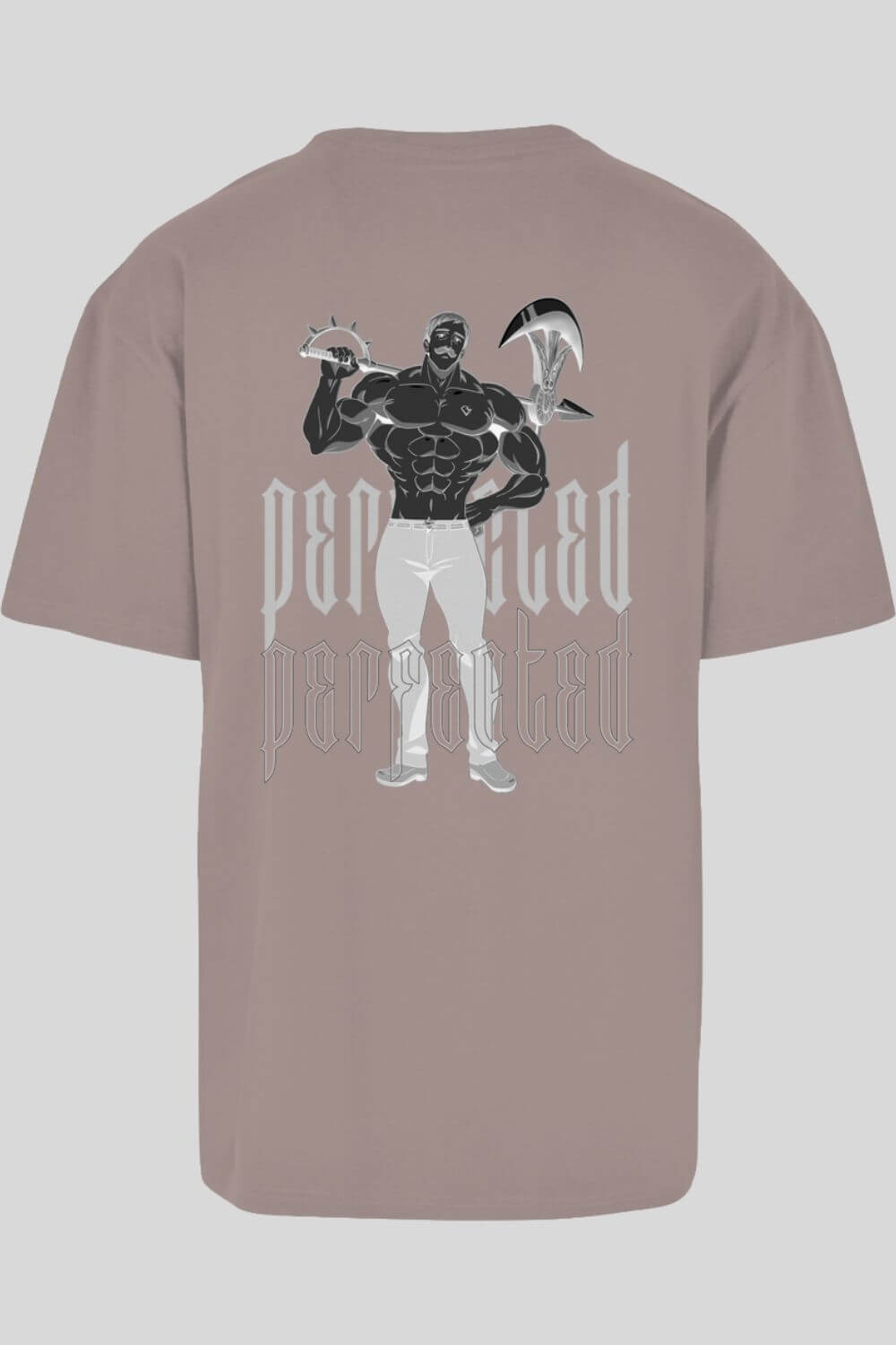 Rückansicht Perfected Oversize T-Shirt Dusk Rose für Männer und Frauen