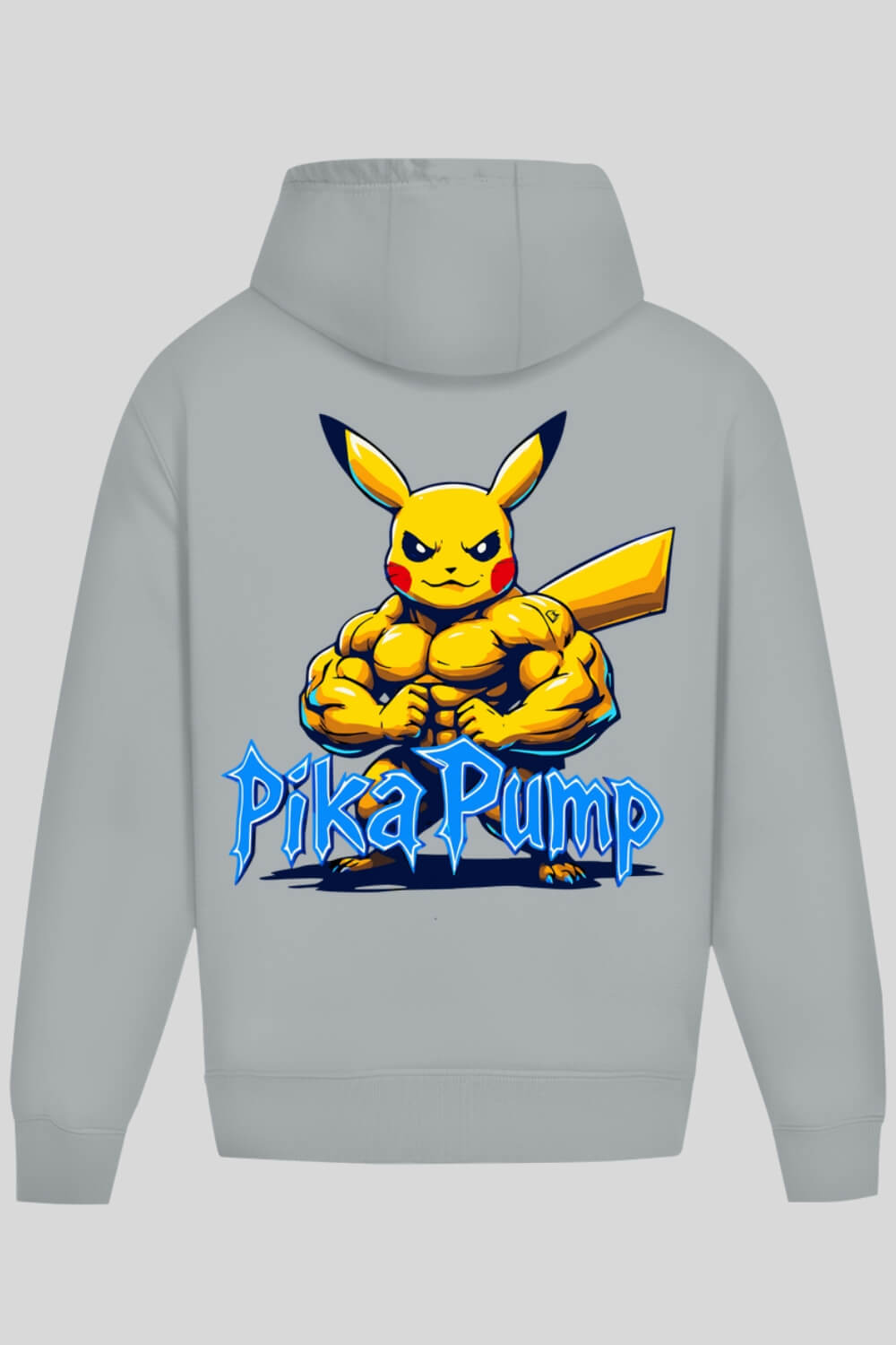 Rückansicht Pika Pump Oversize Hoodie Asphalt für Männer und Frauen