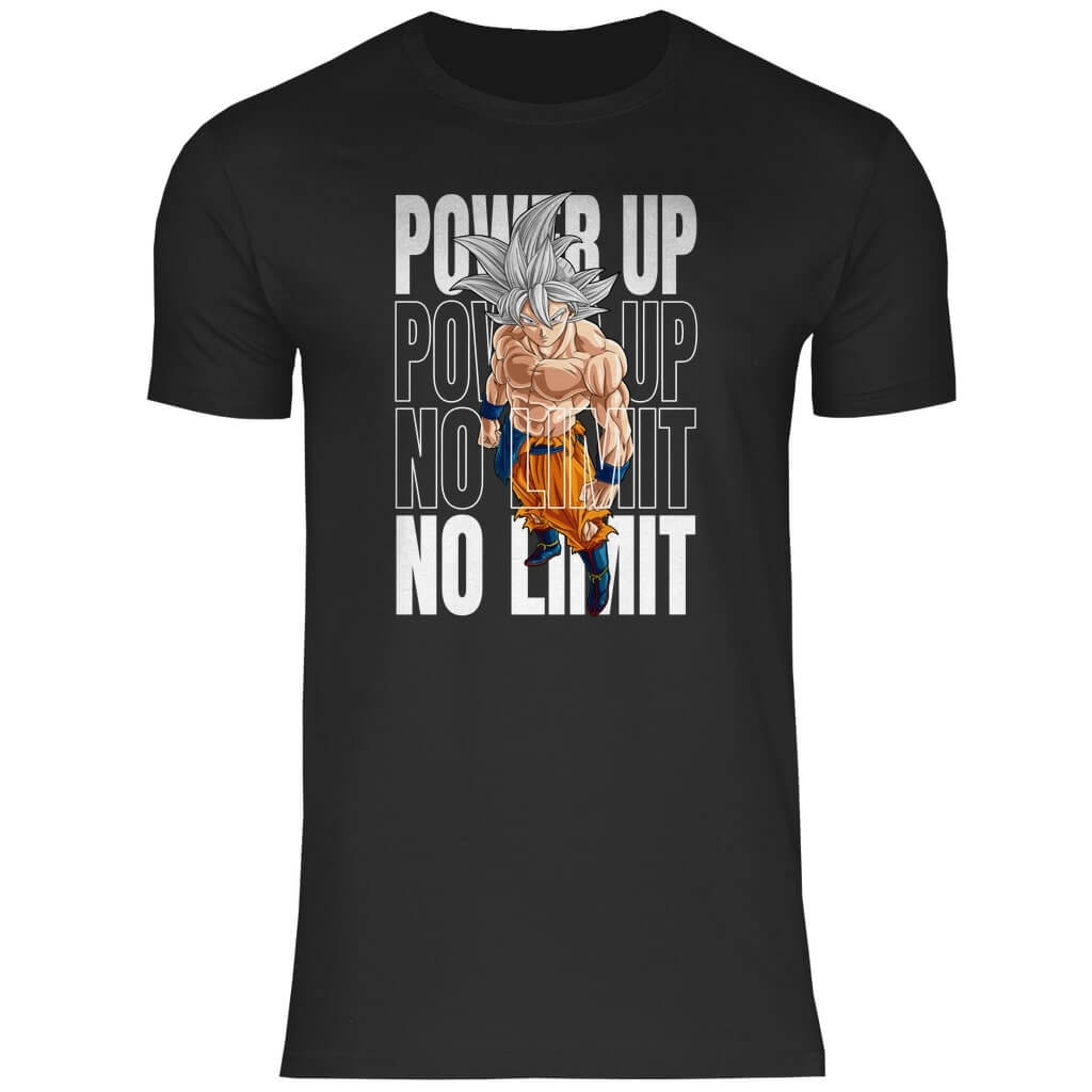 Frontansicht Power Up T-Shirt Black für Männer