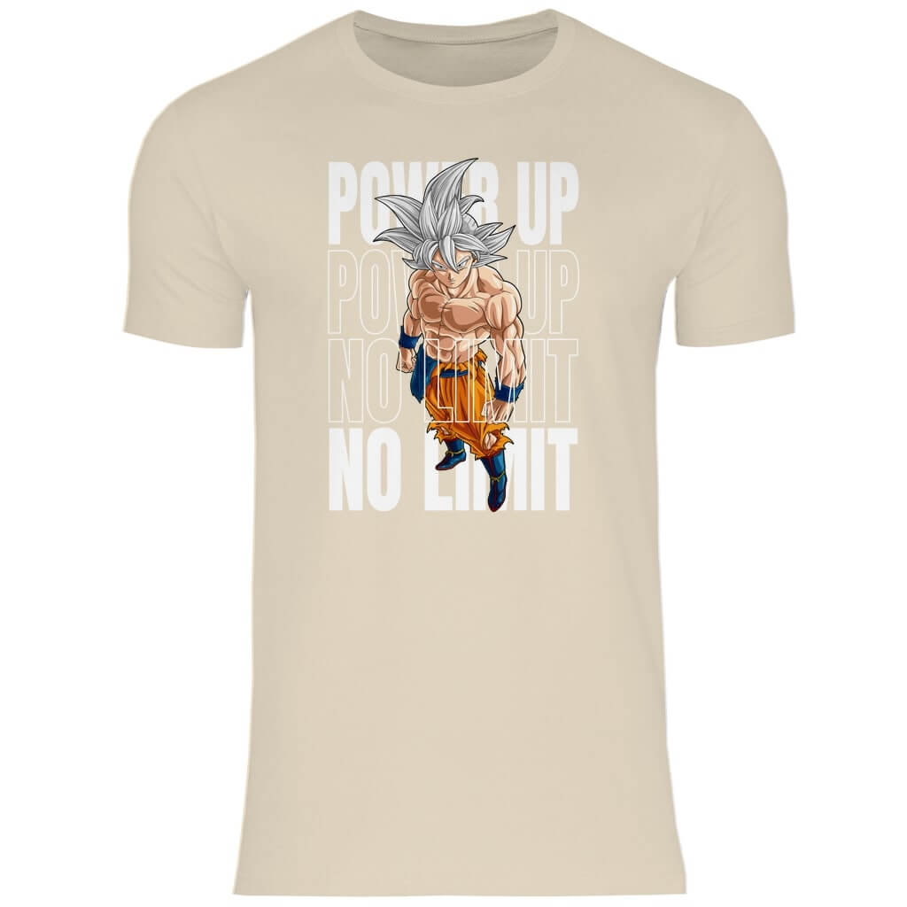 Frontansicht Power Up T-Shirt Sand für Männer