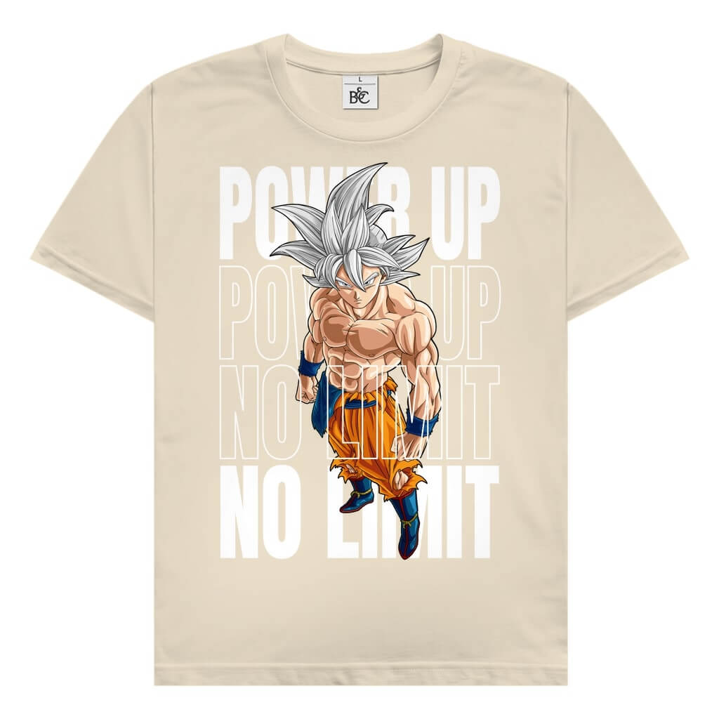 Frontansicht Power Up T-Shirt Sand für Männer