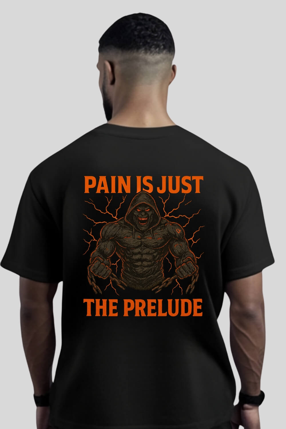 Rückansicht Prelude Oversize T-Shirt Black für Männer und Frauen