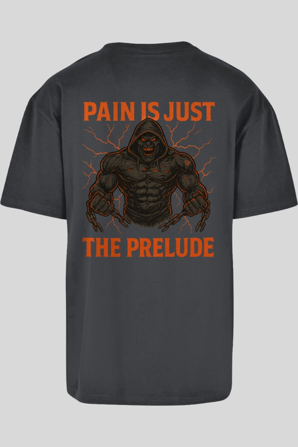 Rückansicht Prelude Oversize T-Shirt Charcoal für Männer und Frauen