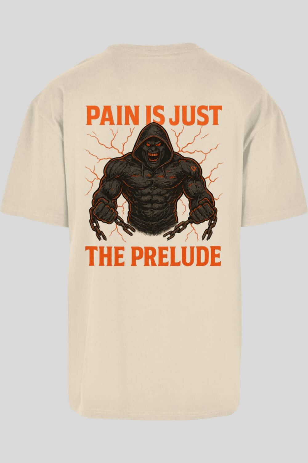 Rückansicht Prelude Oversize T-Shirt Sand für Männer und Frauen