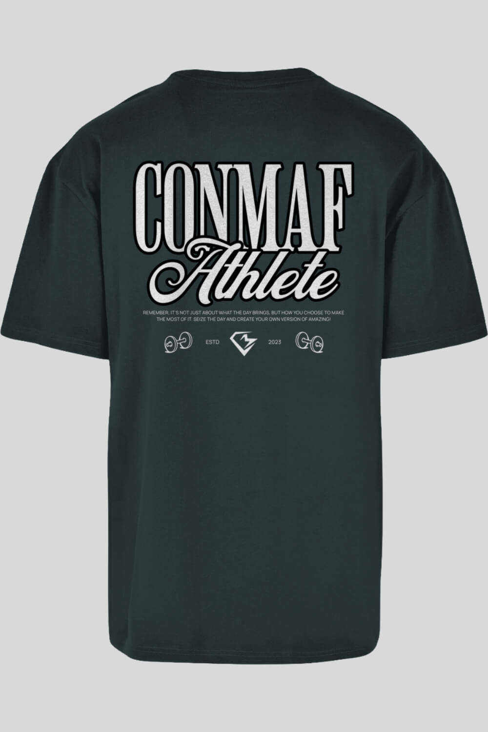 Rückansicht Remember Oversize T-Shirt Green für Männer und Frauen