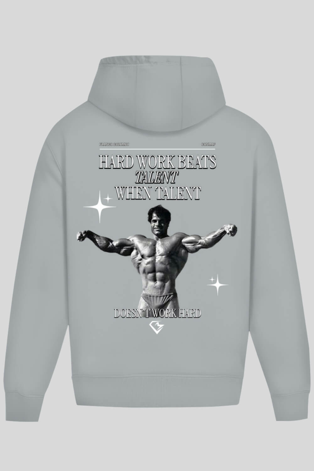 Rückansicht Talent Oversize Hoodie Asphalt für Männer und Frauen