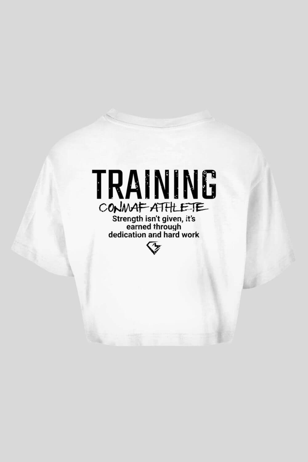 Rückansicht Training Oversize Crop Top White für Frauen