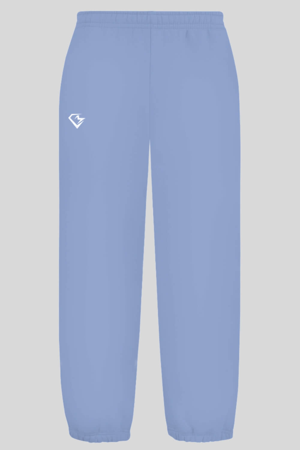 Frontansicht Training Oversize Fluffy Jogger Farbe Blue für Männer und Frauen