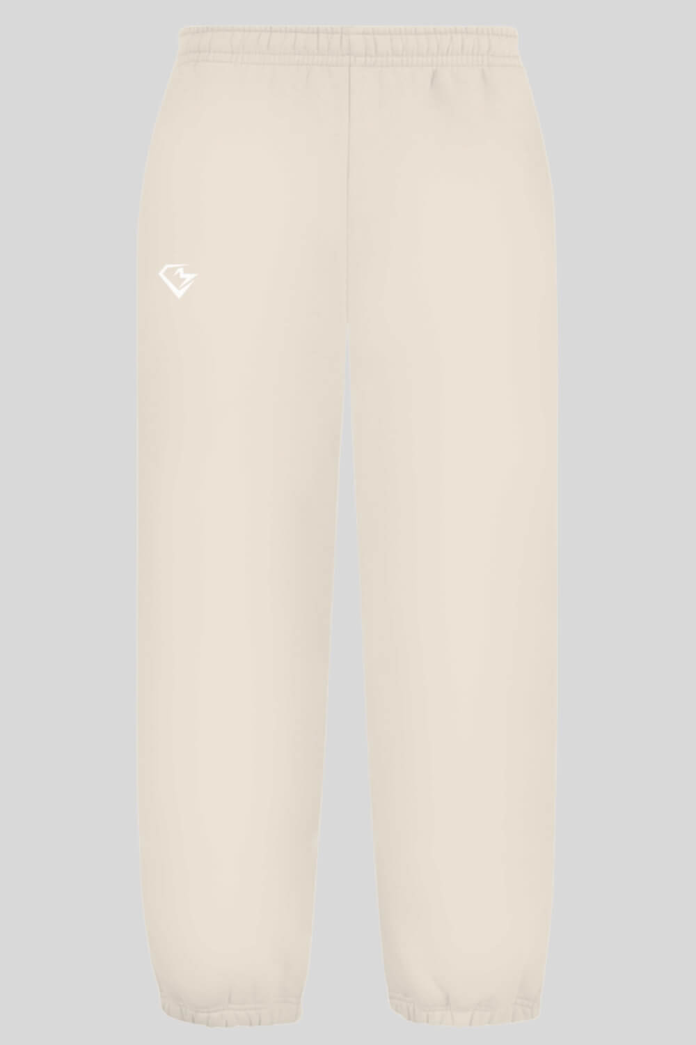 Frontansicht Training Oversize Fluffy Jogger Farbe Sand für Männer und Frauen