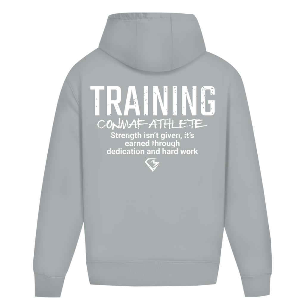 Rückansicht Training Oversize Hoodie Asphalt für Männer und Frauen