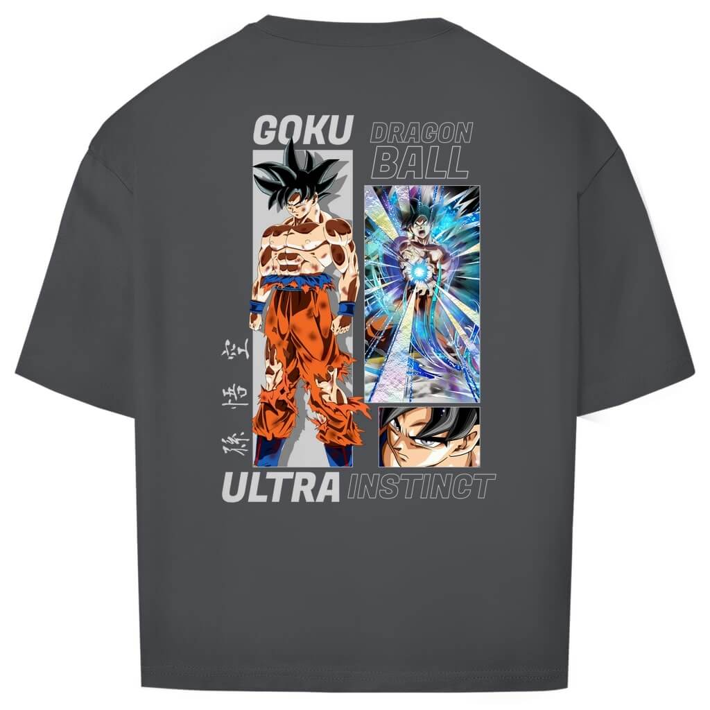 Rückansicht UltraInstinct Oversize T-Shirt Charcoal für Männer und Frauen