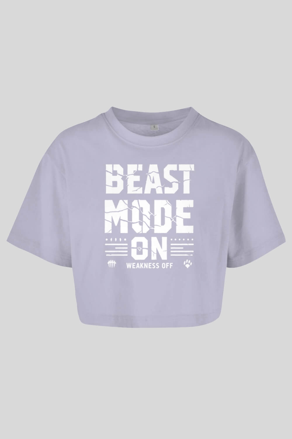 Frontansicht Weakness Off Oversize Crop Top Lilac für Frauen