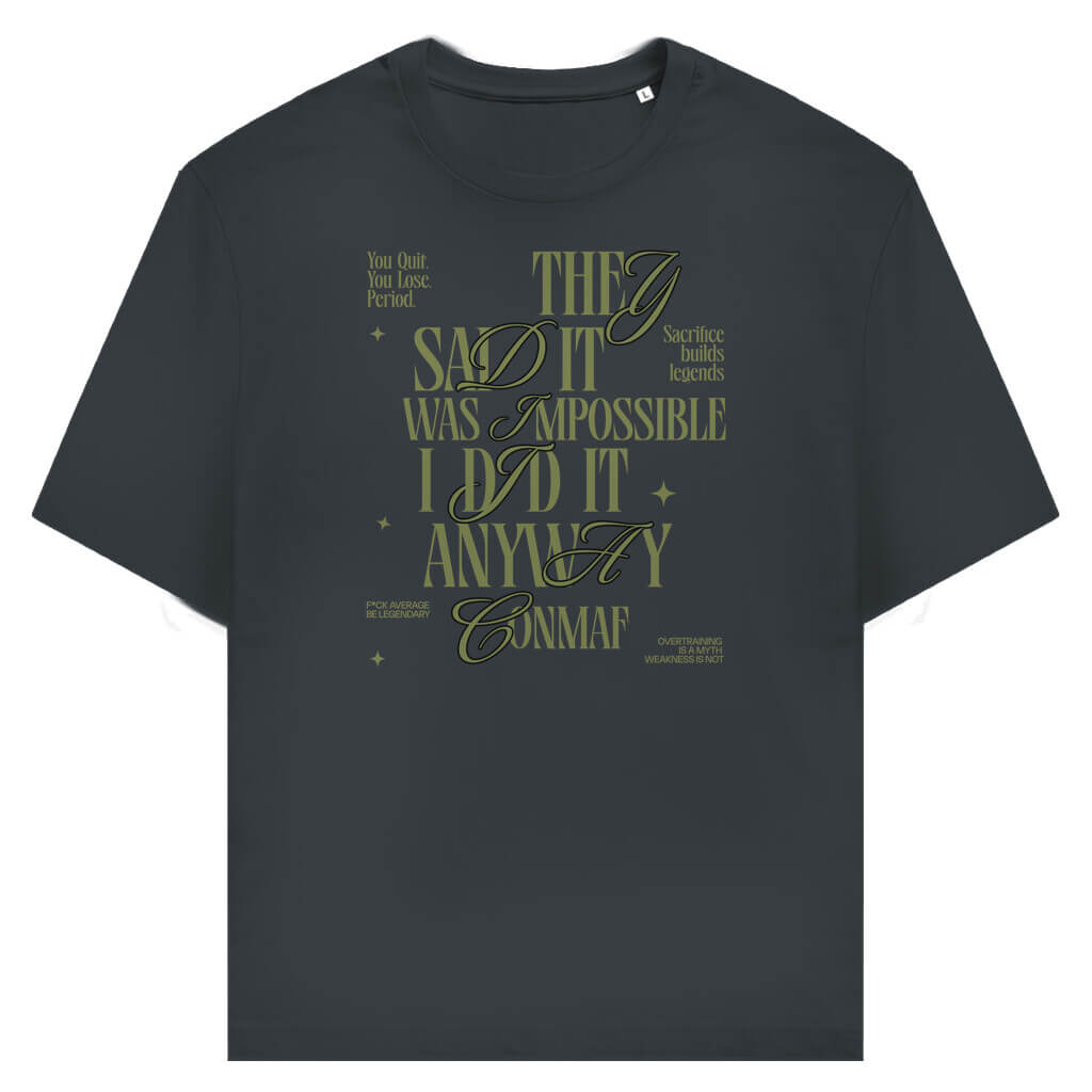Frontansicht Love Daily T-Shirt Anthracite für Männer und Frauen
