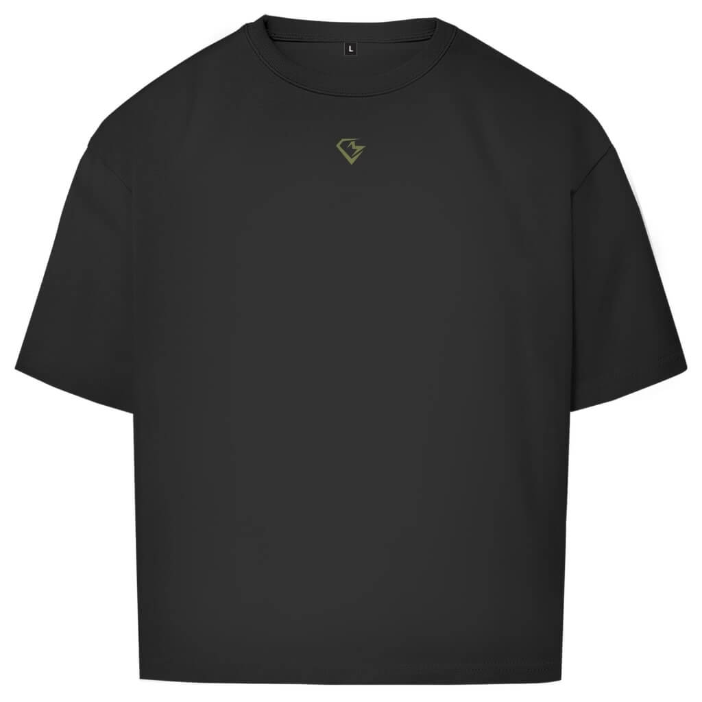 Frontansicht Anyway Oversize T-Shirt Black für Männer und Frauen