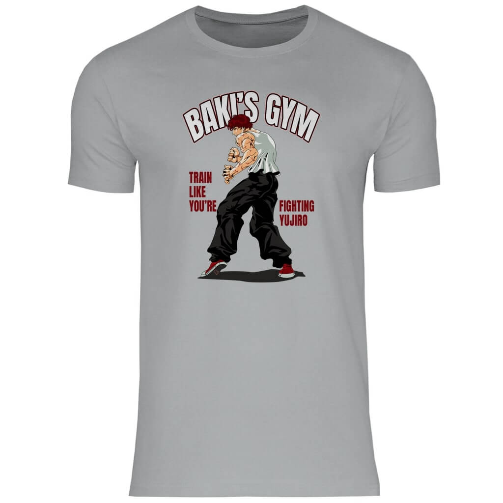 Frontansicht Baki T-Shirt Grey für Männer