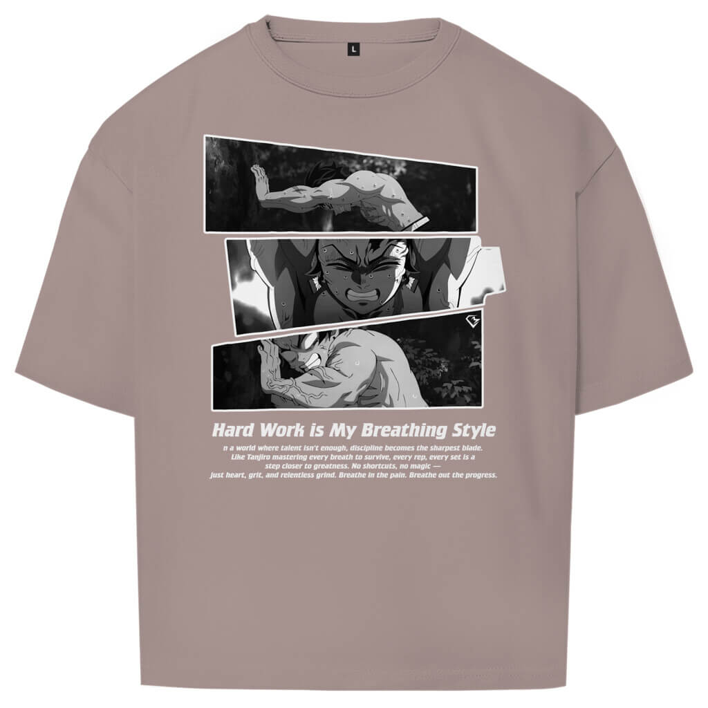 Frontansicht Breathing Oversize T-Shirt Dusk Rose für Männer und Frauen