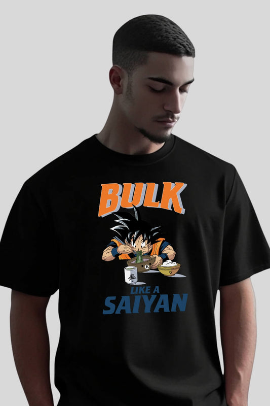 Frontansicht Bulk Oversize T-Shirt Black für Männer und Frauen