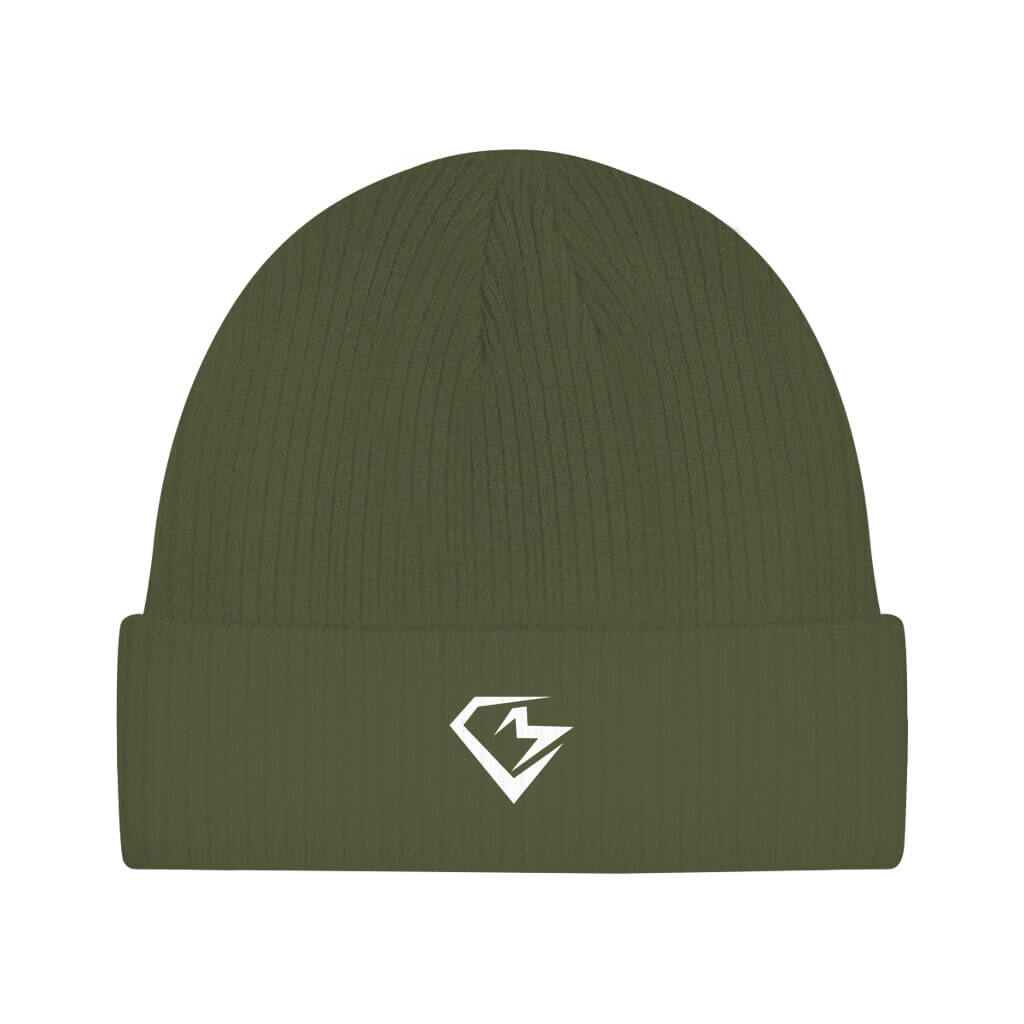 CM Logo Olive Beanie für Männer und Frauen