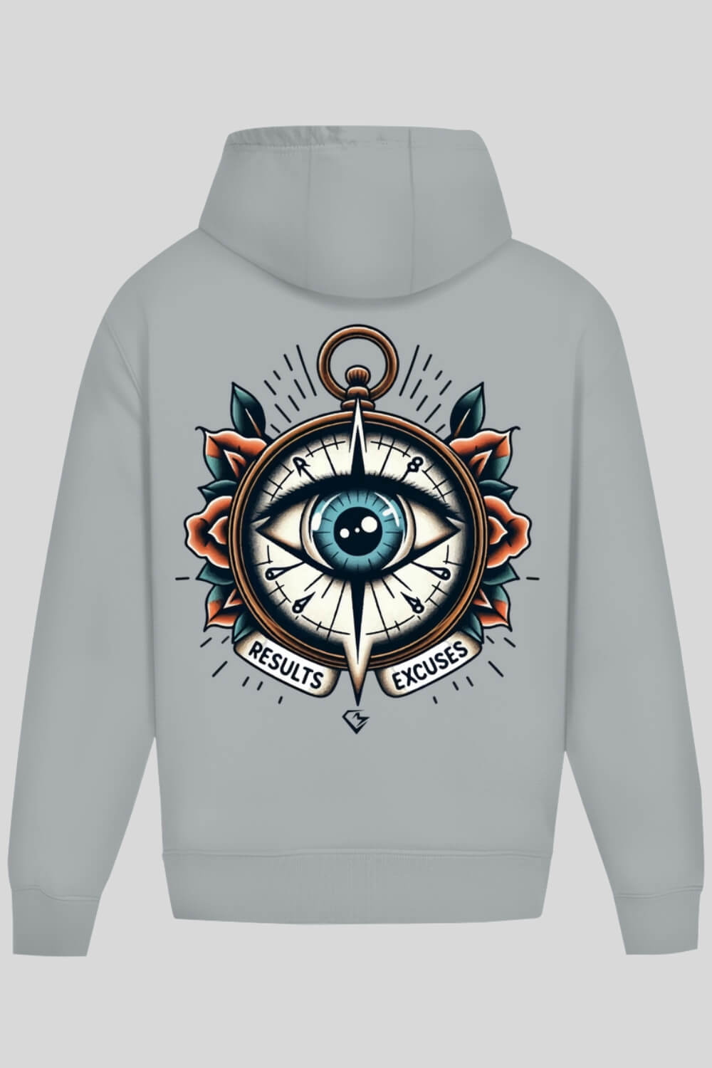 Rückansicht Choose Oversize Hoodie Asphalt für Männer und Frauen
