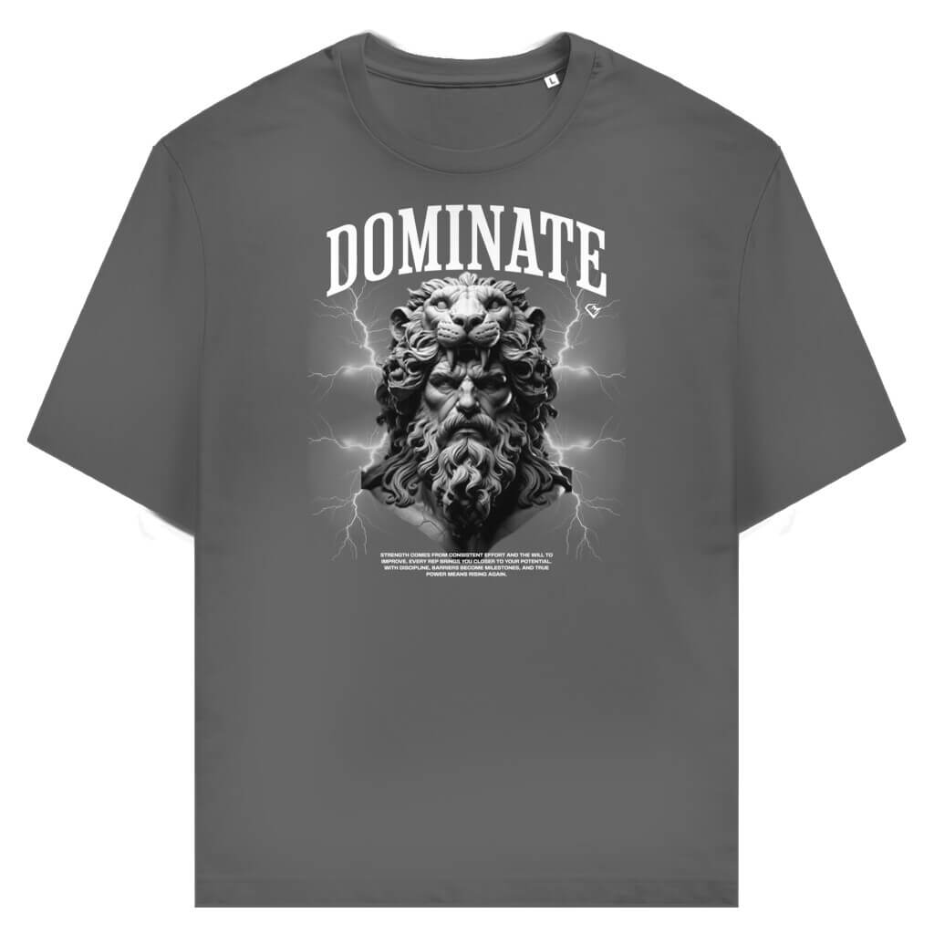Frontansicht Dominate Daily T-Shirt Grey für Männer und Frauen