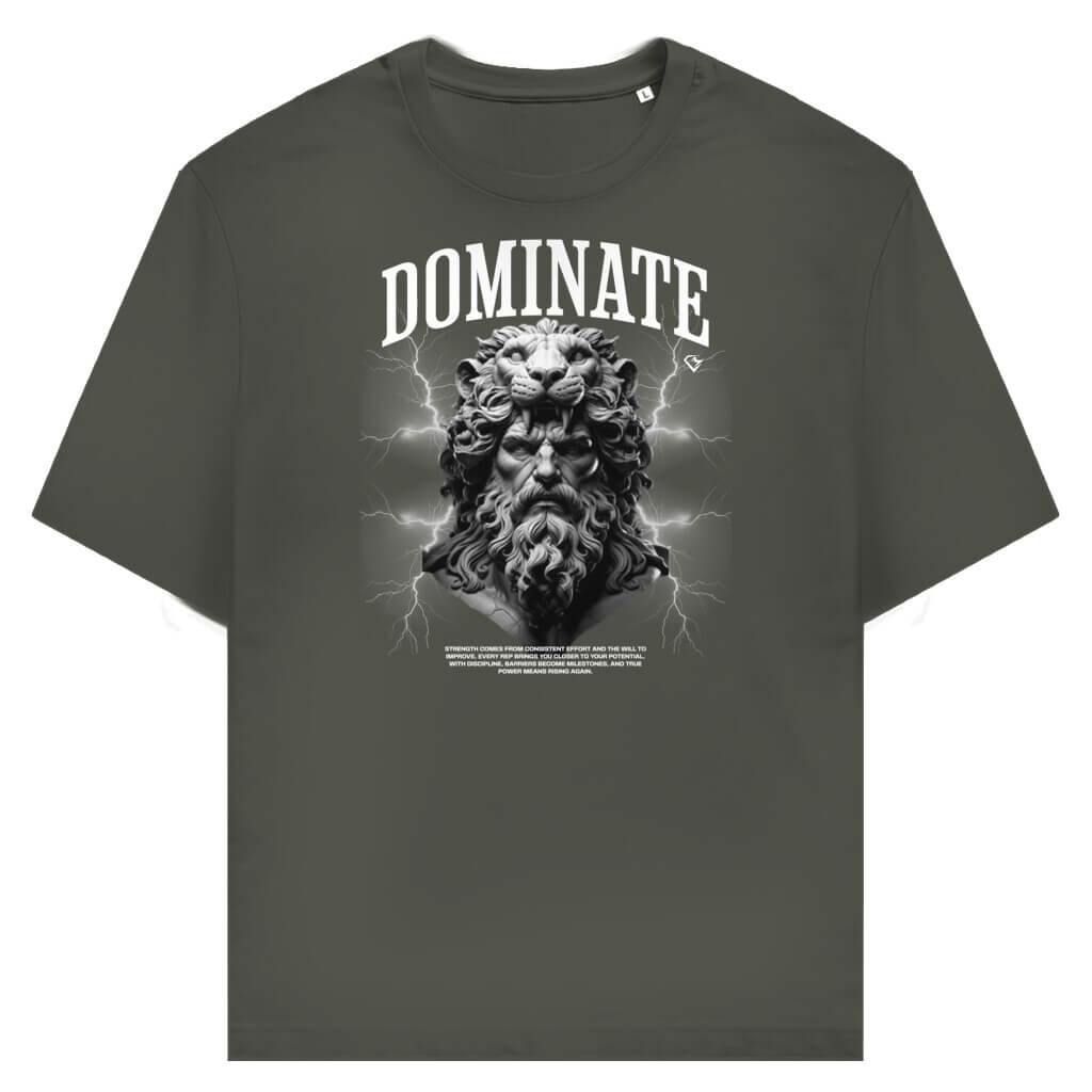 Frontansicht Dominate Daily T-Shirt Khaki für Männer und Frauen
