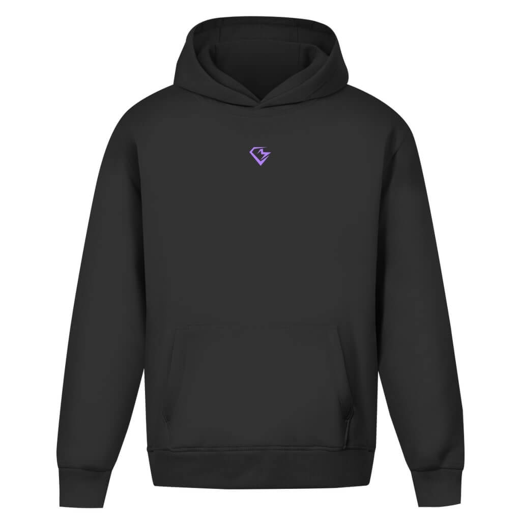 Frontansicht Fear Me Oversize Hoodie Black für Männer und Frauen