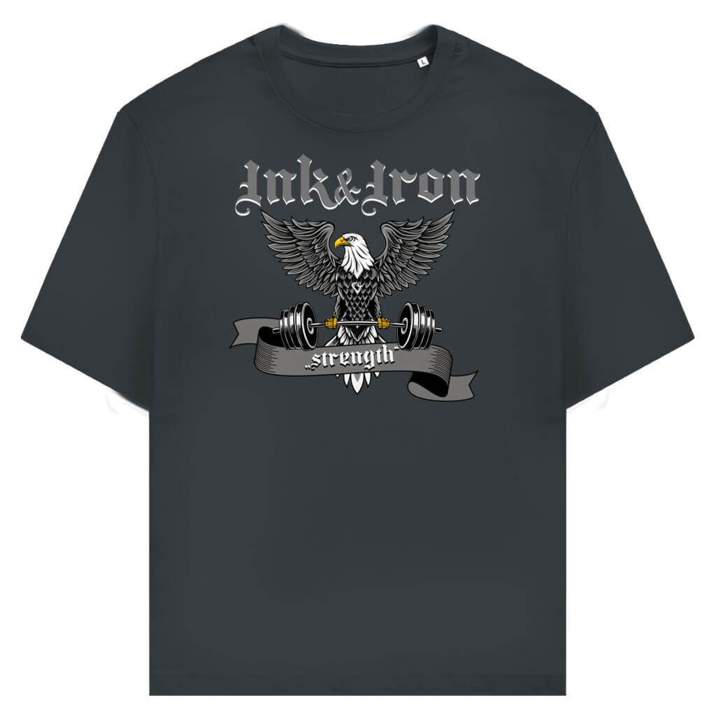 Frontansicht Ink&Iron Daily T-Shirt Anthracite für Männer und Frauen