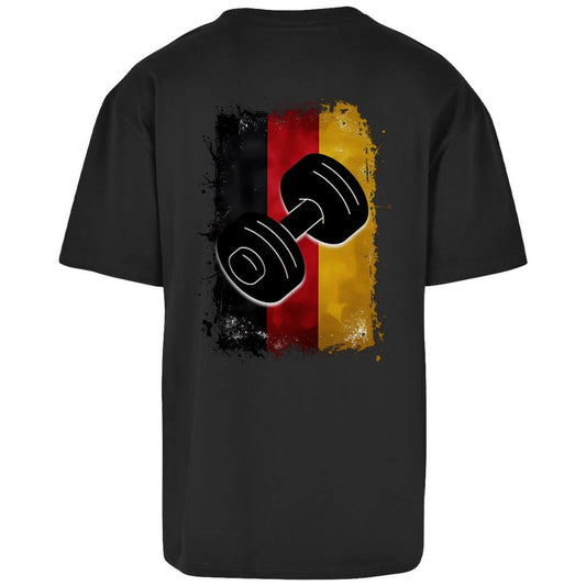 Rückansicht Iron Pride Oversize T-Shirt Black für Männer und Frauen