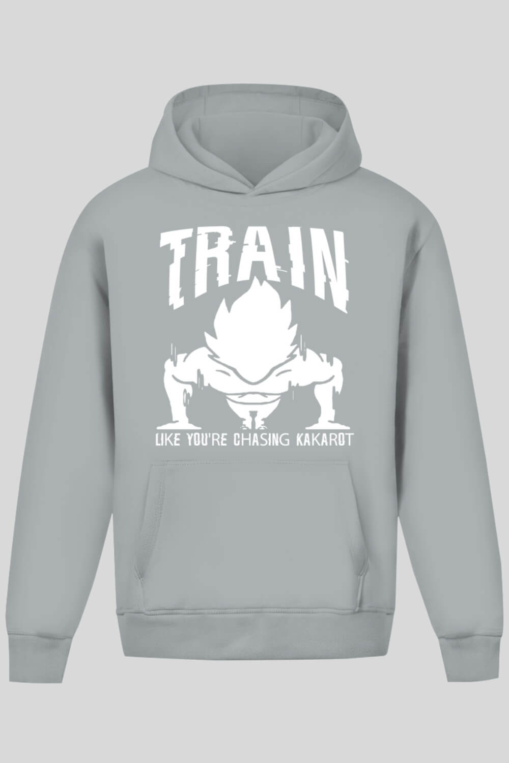 Frontansicht Kakarot Oversize Hoodie Asphalt für Männer und Frauen